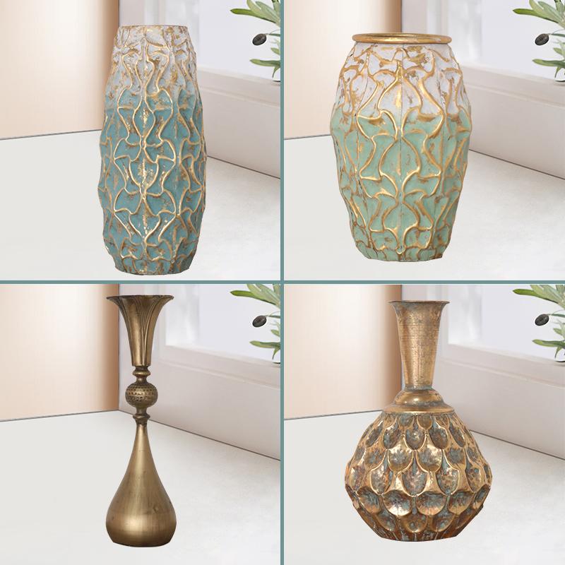 European Retro Candlestick Vase Nordic Ornament Dining Table Romantic Candlelight Dinner Shooting Props Western Party