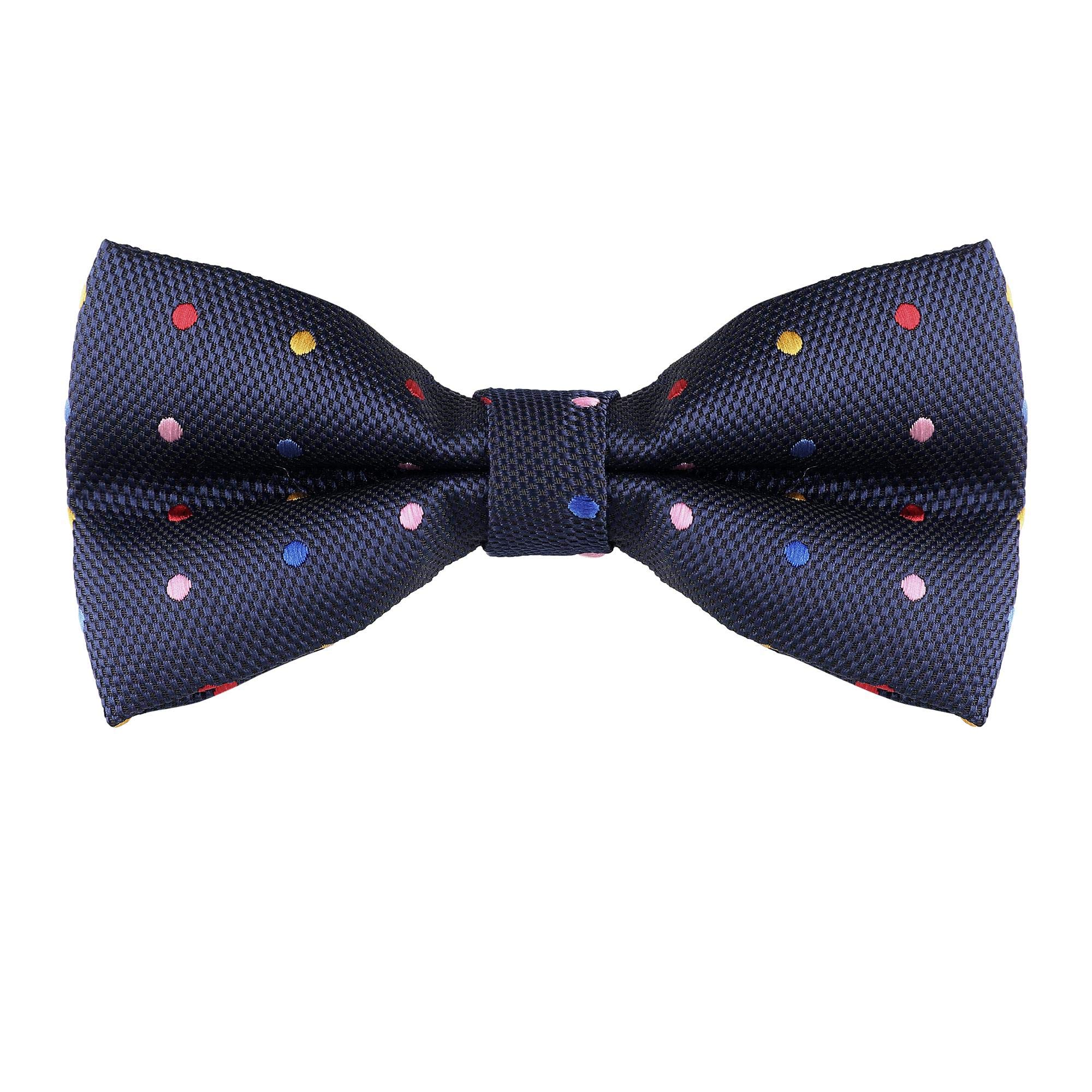 

[Allegra K] Галстук-бабочка, Лента, Горошек, Вечеринка, Торжественная церемония, Свадьба, Мужской и Женский, Темно-синий, Разноцветный, Один размер