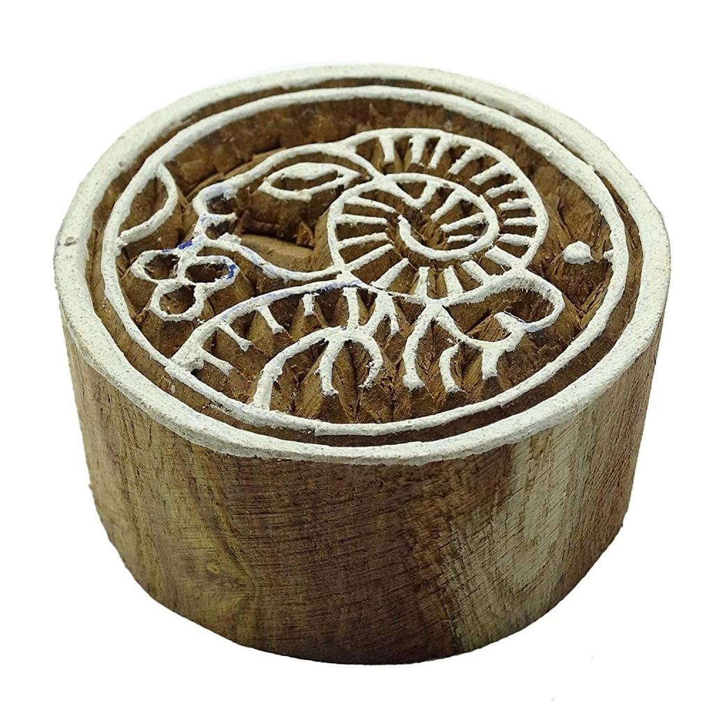 Indian Wooden Textile Stamps Wood Printing Block Abstract Stamp Decorative