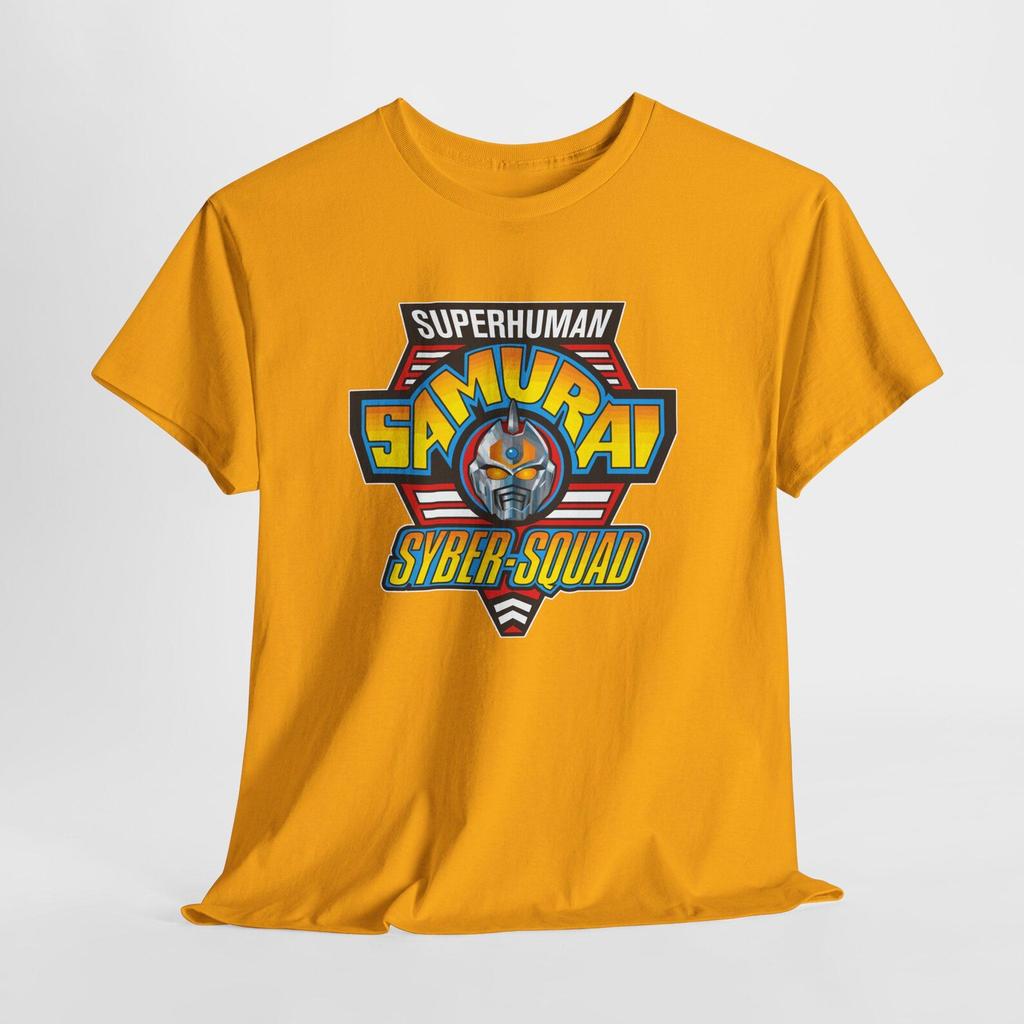Superhuman Samurai Syber-Squad TV Series Black Yellow Gold Tees T-Shirt Size S-5XL