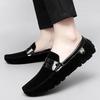 Mocasines de Conducir Elegantes para Hombre sin Cordones, Zapatos Casuales de Cuero Talla Grande, Talla 48