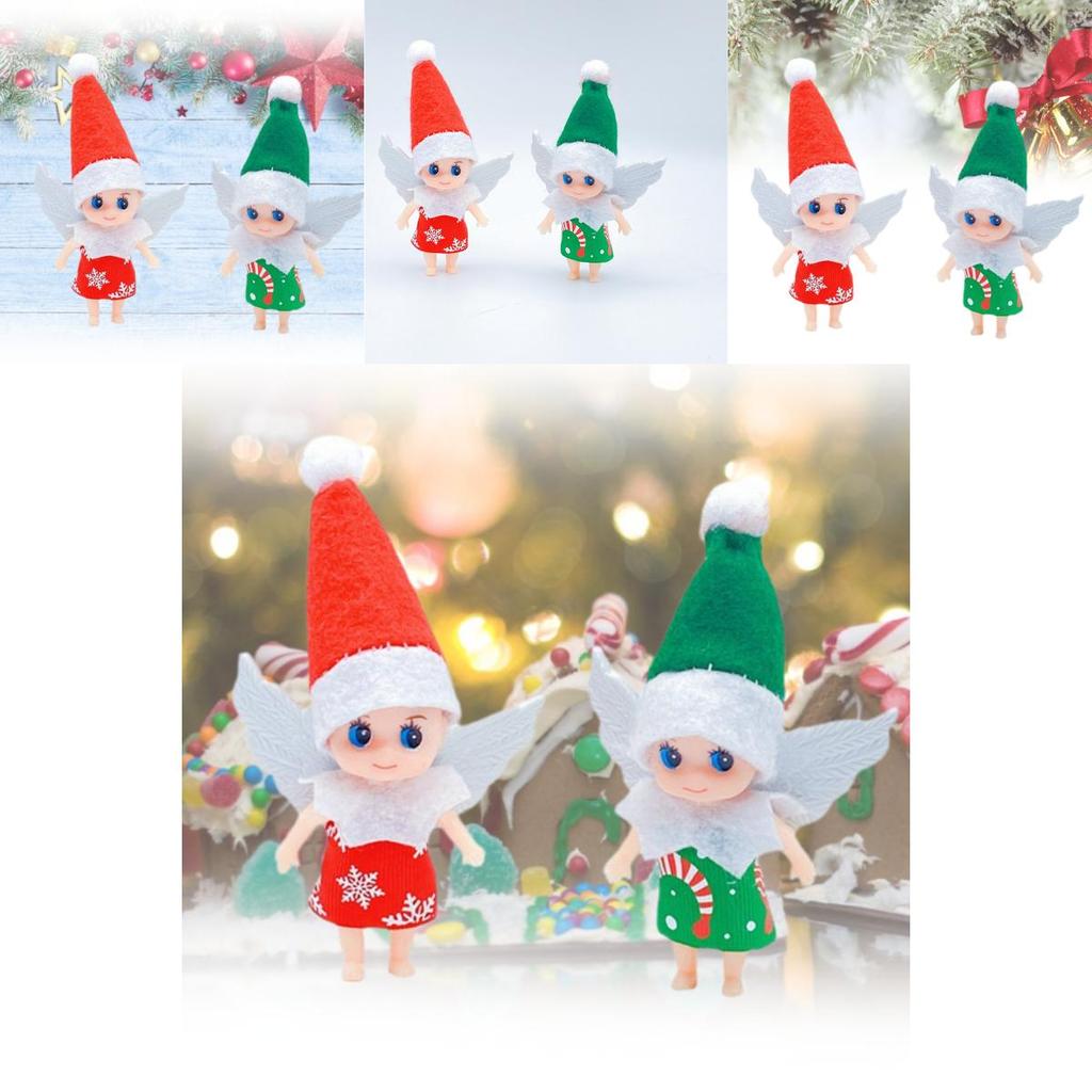Okouzlující vánoční panenka miminko elf, dekorativní figurka, ideální pro sváteční dekorace