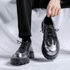 Height-increasing men's shoes big head and thick sole 2025 new British dress trend men's leather shoes 2025 direct sales 9520-R
