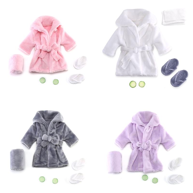 Accessori per Fotografia Neonato Accappatoio per Bambino Vestiti Asciugamano da Bagno Vestito Carino Accappatoio Costume Creativo per Posa Bambino per 0-3 Mesi