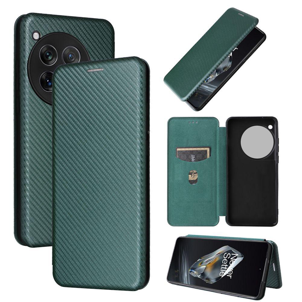 Carbon Fiber Magnetic Leather Flip Cover Case for Oneplus 13 12 12R 11R 10 9 Pro 8T 8 Pro 7T 6T Nord4 Shell Wallet Card Holder