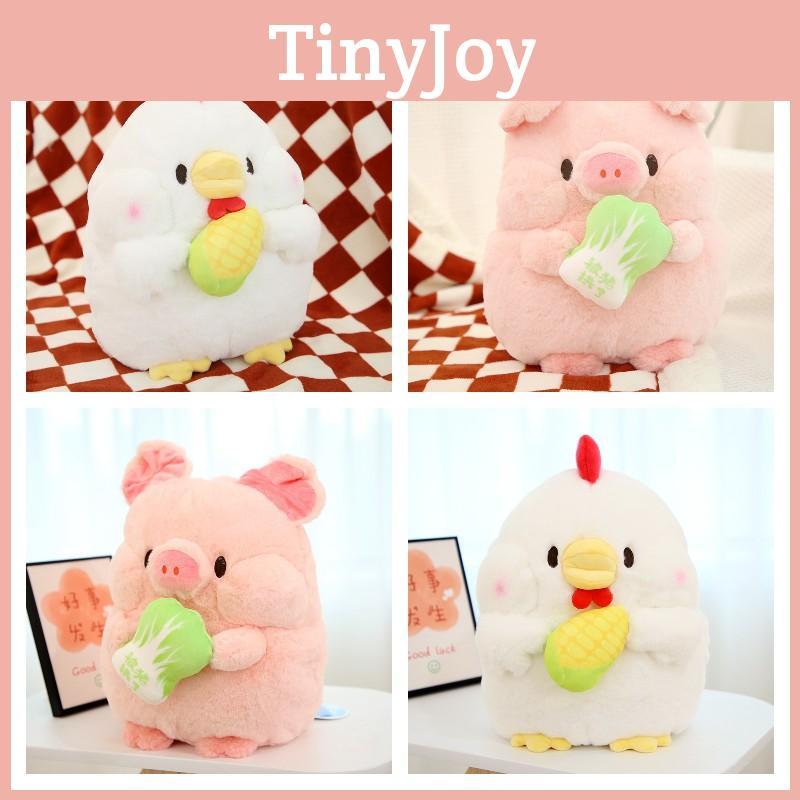 Cute Plush Pig And Chicken Dolls With Pp Cotton Filling For Girls' Birthday Gifts