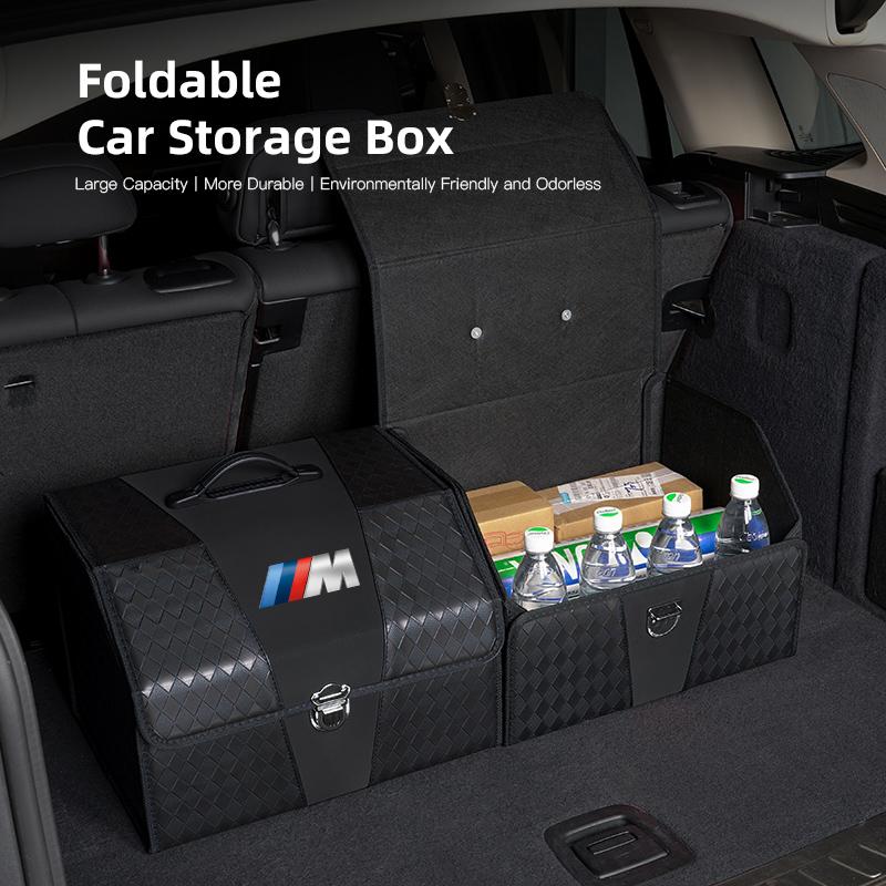 Leather Car Trunk Advanced Double Color Storage Box Valve Cap Accessories For BMW X1 X2 X3 X5 X4 X6 X7 iX3 F20 F10 F07 E70 E4