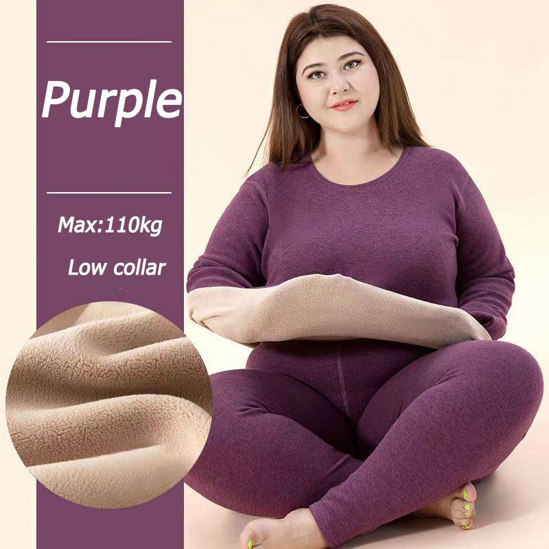 

L-6XL женское термобелье большого размера бесшовное согревающее термобелье женское высокоэластичное утягивающее комплект одежды для женщин 2 предмета 6XL