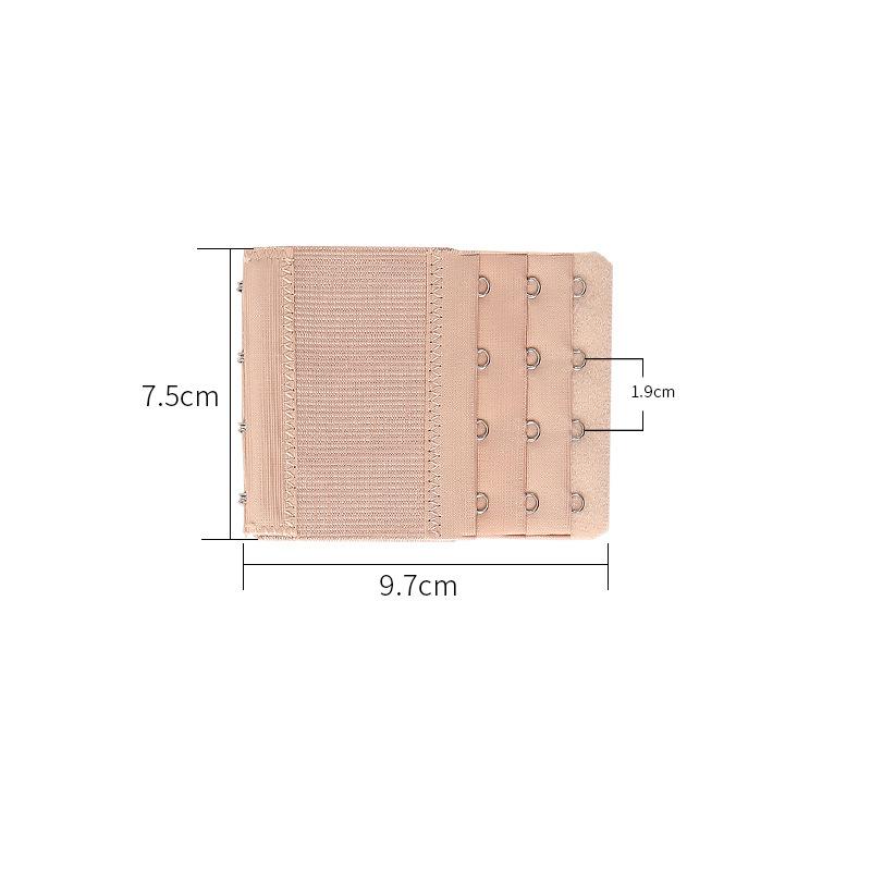 

1 шт., женский удлинитель бюстгальтера, 3 ряда, 4 крючка, эластичный бюстгальтер сзади, удлиненные бретели, аксессуар для нижнего белья бежевый