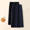Polka Dot Woolen Mid-Length A-Line Pencil Skirt - Autumn Winter 2025 Collection