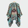 Men's Knitted Open Front Shawl Wrap Soft Warm Vintage Poncho Cape Casual Oversized Shawls Cardigan Wraps Scarf Blanket Lightweight Shawl Scarf for Men