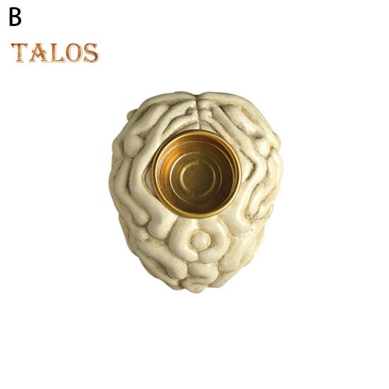 Halloween Candle Holder Gothic Heart Brain Spine Resin Candle Stand Scented Tealight Candle Candlestick Decoration Table Centerpiece