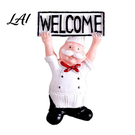 Recipe Holder Magnets 3D Cartoon Chef Refrigerator Magnet Resin Baker Decorative Fridge Memo Notes Photo for Home Decor Theme Ornaments
