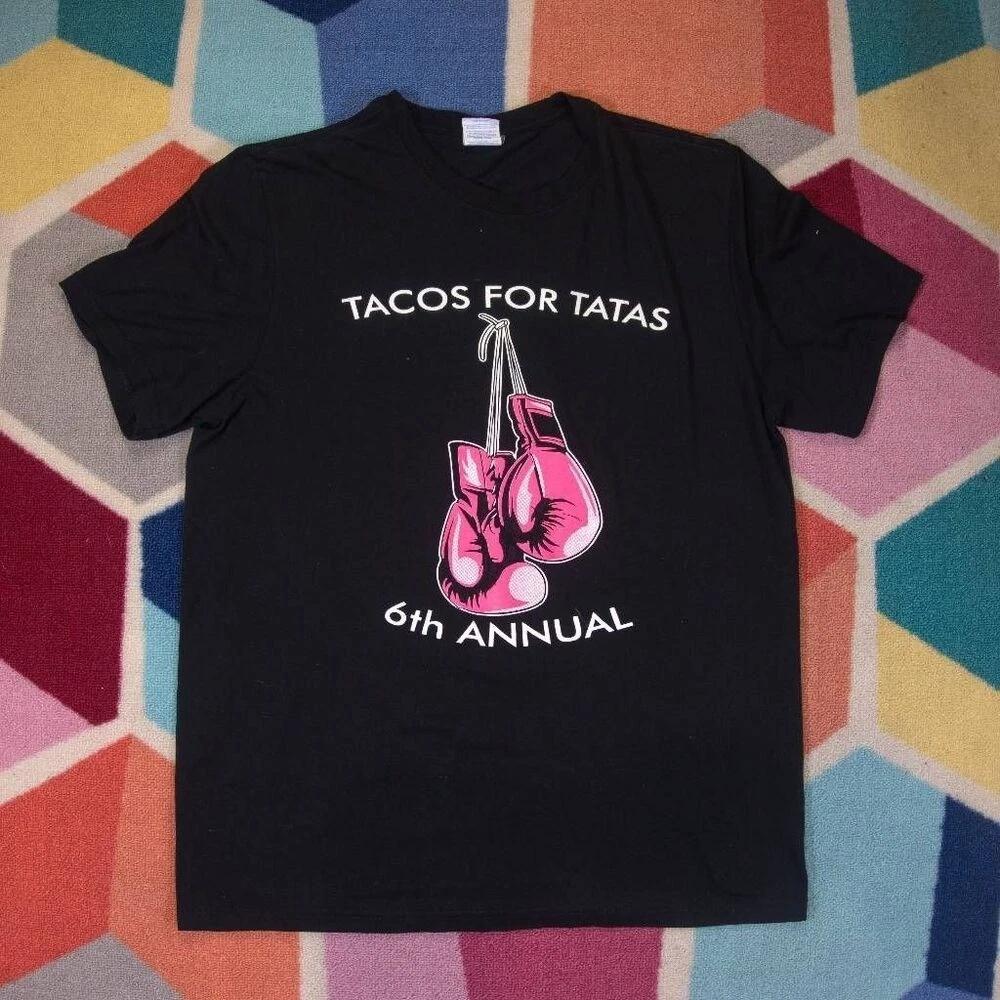 

Tacos for Tatas Breast Cancer T-shirt Size Medium 4XL
