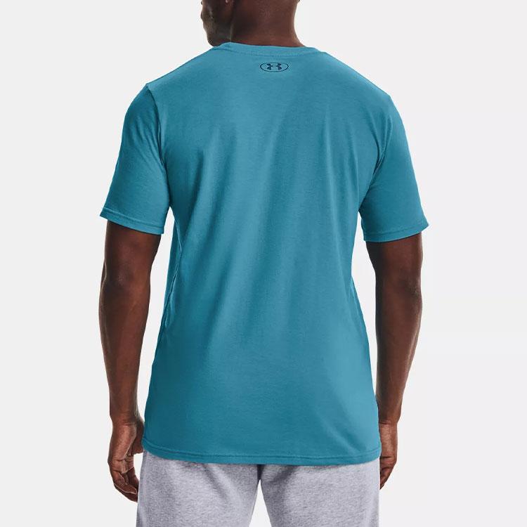 Under Armour Circle Originators Training Short Sleeve Printed Crew Neck T-Shirt Men Tops Blue 1352047-450