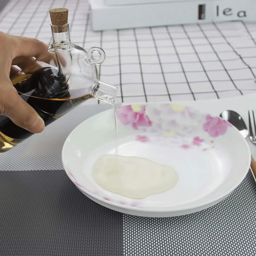 Olivenöl und Essig Spender Karaffe Flaschen, 2 in 1 Transparent Doppeltes Glas für Küchen Kochbehälter