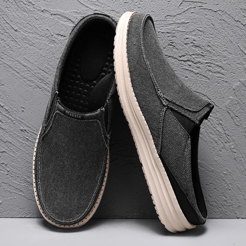 Summer Mens Casual Shoes Slip On Half Shoes New Arrival Canvas Shoes Breathable Muller Footwear Comfy Flats Handmade Lazy Shoes
