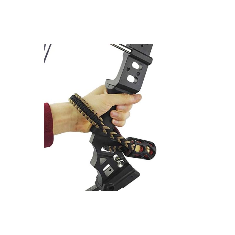 Archery Wrist Sling, Bow Hunting Accessory, Adjustable Braided Cord Rope for Hunting Archery Bows and Compound Bows