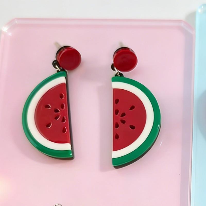 Exaggerated fruit and vegetable series acrylic personality small fresh earrings earrings women's multi-style