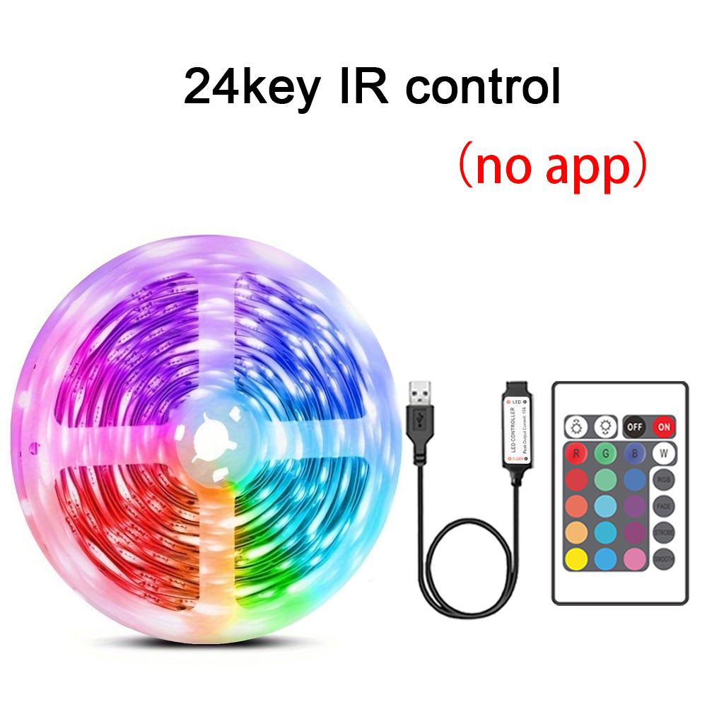 Strisce LED RGB Sincronizzazione Musicale USB 5V Telecomando Nastro LED Lampada Flessibile Per Stanza Festa TV Scrivania Camera da Letto Decorazione