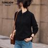 TonLion Women's Fleece-Lined Half-Zip Stand Collar Sweatshirt
