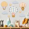 9 Pcs Hot Air Balloon Wall Decor with Clouds Stars Boho Nursery Wooden Wall Sign for Bedroom Classroom Playroom Wall Art