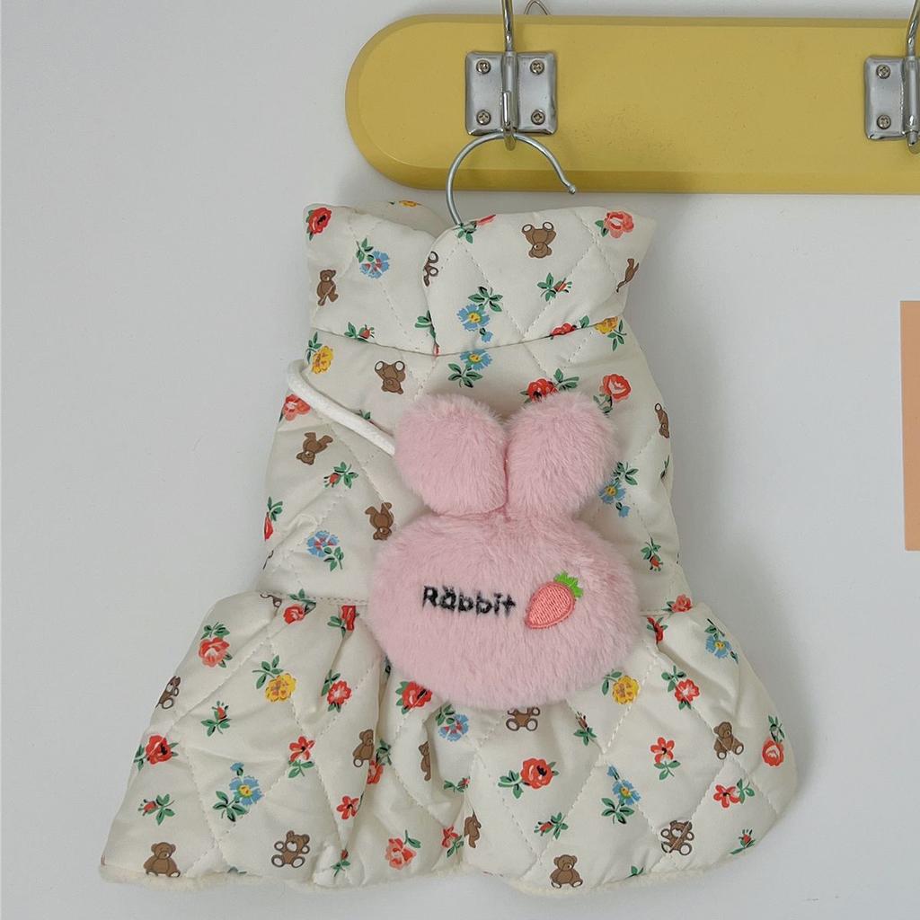 Herbst und Winter Hundekleid Niedliches Kaninchen Haustier Teddybären VIP Pommerschen Katze Schnauzer Kleiner Hund Hund Malteser Kleidung Rock