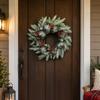 Christmas Wreath with Cedar and Red Berries - Door Hanging Holiday Decor for Home, Mall and Scene Setting