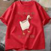 Summer Fashion Men TShirts Funny Untitled Goose Game Tops Men Women Cotton Loose Tee Mess With The Honk You Get The Bonk T-shirt