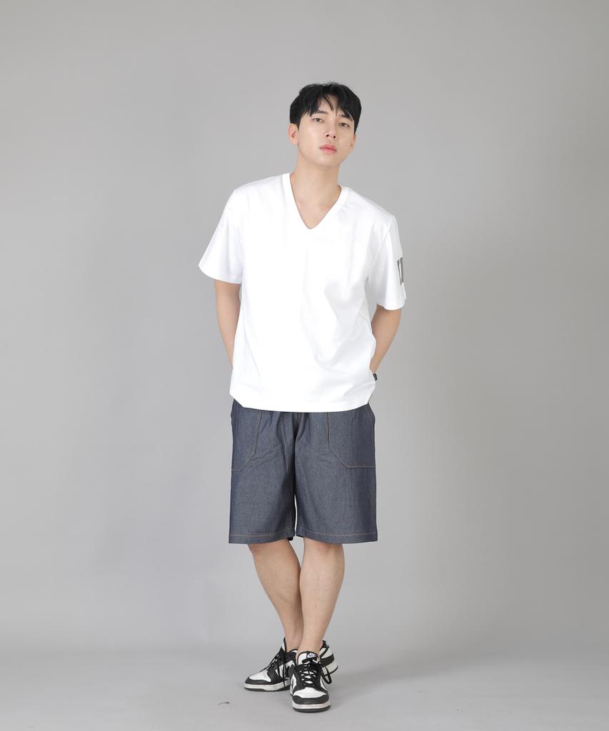 Seinteukeulu Fatigue Shorts Efs-348 Light Indigo Denim