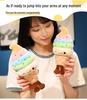 Rainbow Ice Cream Plush Pillow Toy for Kids - Cute Cone Doll for Comfort and Birthday Gifts