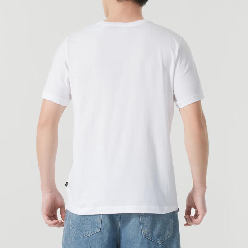 Puma Sports Lifestyle Series Logo Round Neck Breathable Short Sleeve T-Shirt Men Tops White 691340-02