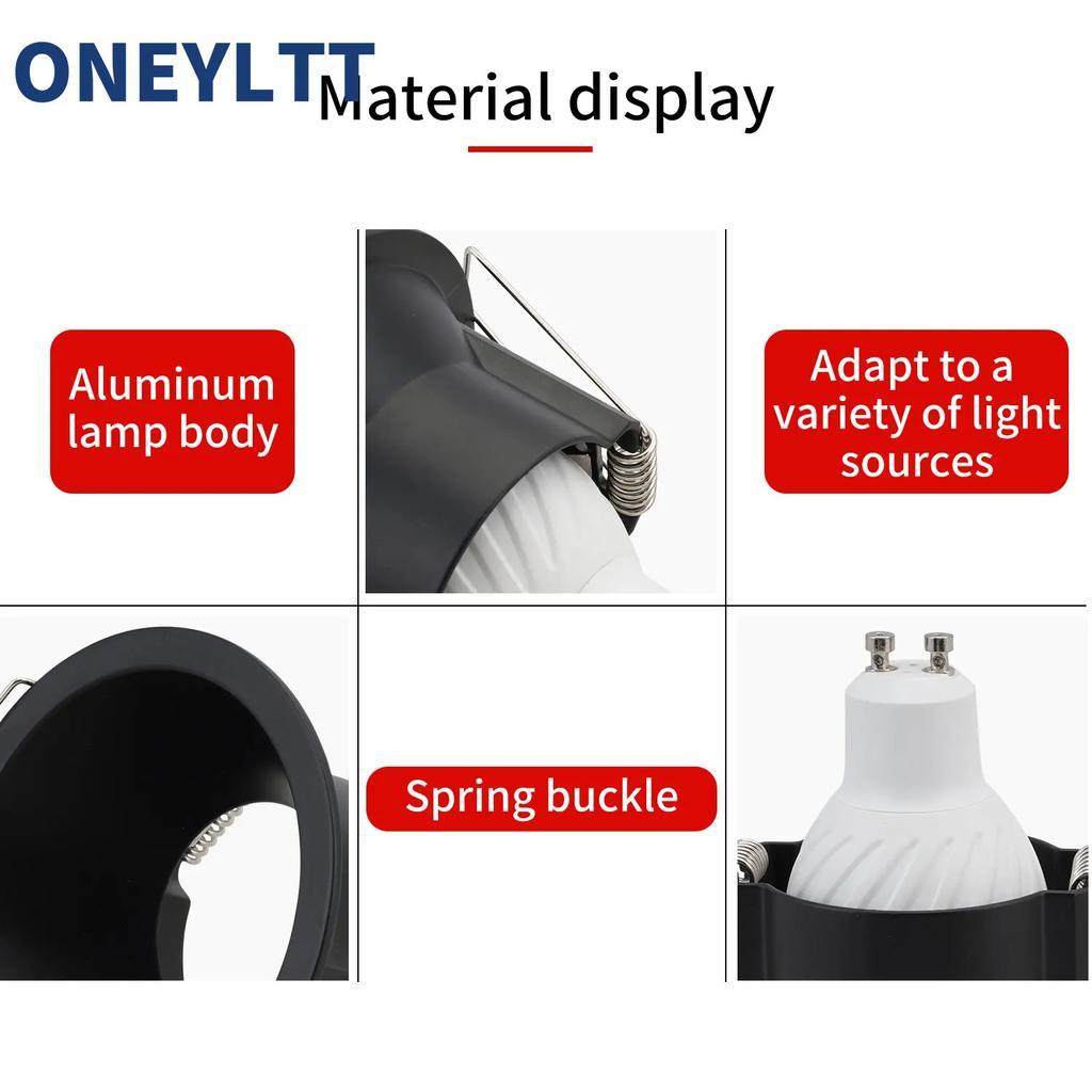 Recessed Mount Frame GU10/MR16 Lamp Holder Bathroom Spot Lighting Bracket SocketLamp Holder Socket Fitting Spot Lighting Fixture