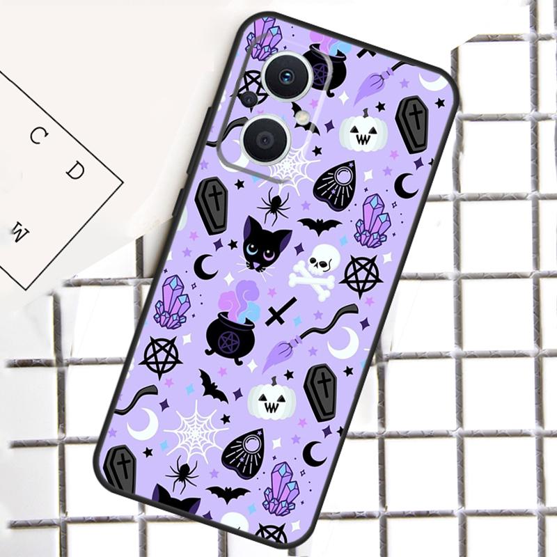 Girly Pastel Witch Goth Phone Case For OPPO Reno 14F 14 13 12 11 F 10 Pro 8T 7 8 Lite OPPO Find X8 X6 X5 Pro Cover