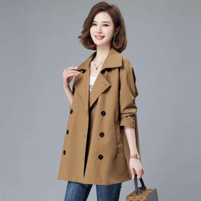 Yalu Women's Casual Loose Mid-Length Windbreaker Jacket