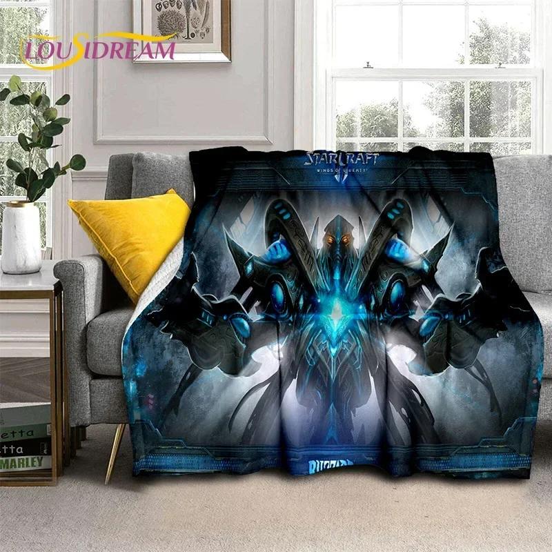 3D StarCraft Classic Game Gamer Blanket,Soft Throw Blanket for Home Bedroom Bed Sofa Picnic Travel Office Rest Cover Blanket Kid