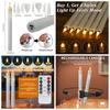 Flameless LED Taper Candles with Remote Timer Battery Operated Flickering Candlesticks for Wedding Halloween Christmas Decor