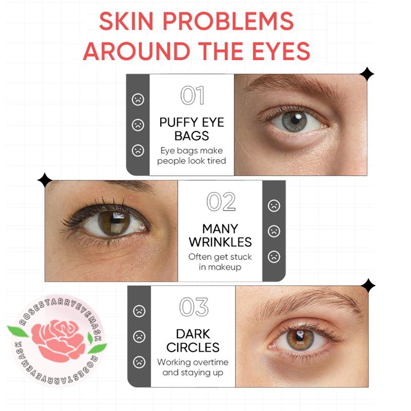 Premium Eye Mask 30 Pairs Enriched with Rose Essence and Collagen Deeply Nourishes Gently Hydrates Naturally Firms Eye Area