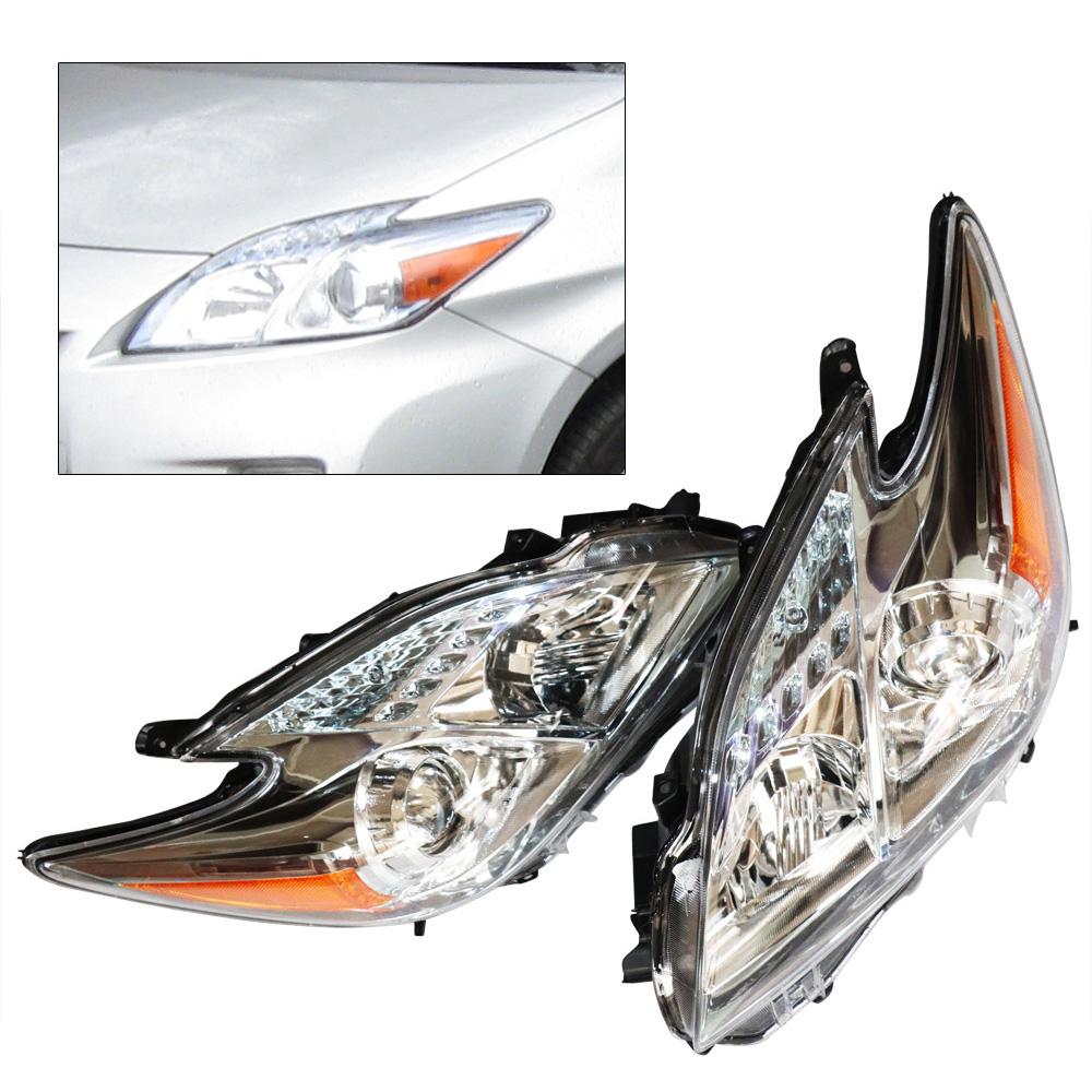 

[1 пара] Левая + правая фары, комплект для сборки фар для Toyota Prius Halogen Model 2010 2011 Автомобильные аксессуары