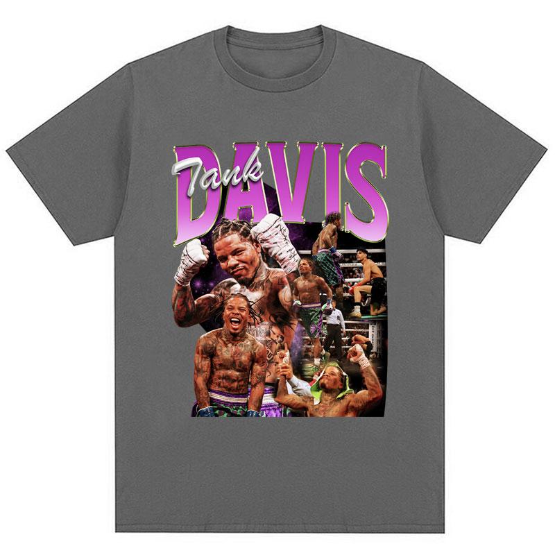 Tank Gervonta Davis Retro Tshirt Harajuku Fashion Sport Boxing Short Sleeve Cozy Cotton Oversized T-Shirts Streetwear Fans Gifts