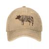 Butcher Meat Cuts Diagram, Butcher, Chef, Sous Chef, Line Cook, Kitchen, Cook Cap Cowboy Hat Golf Sun Hat Hat for Man Women's