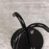 4Pcs Black Stainless Steel Top Hook Wall Bag Ceiling Fan Lamp Roof Fan U-Shaped Hooks