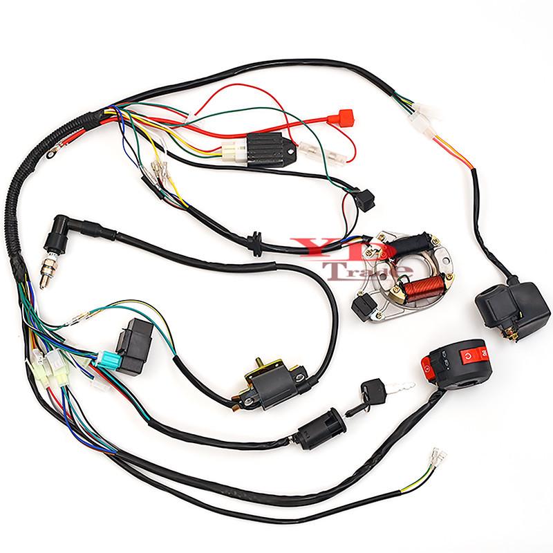 Little Bull 50-110cc ATV Motorcycle Wiring Harness Set with DY100 Coil CDI Igniter