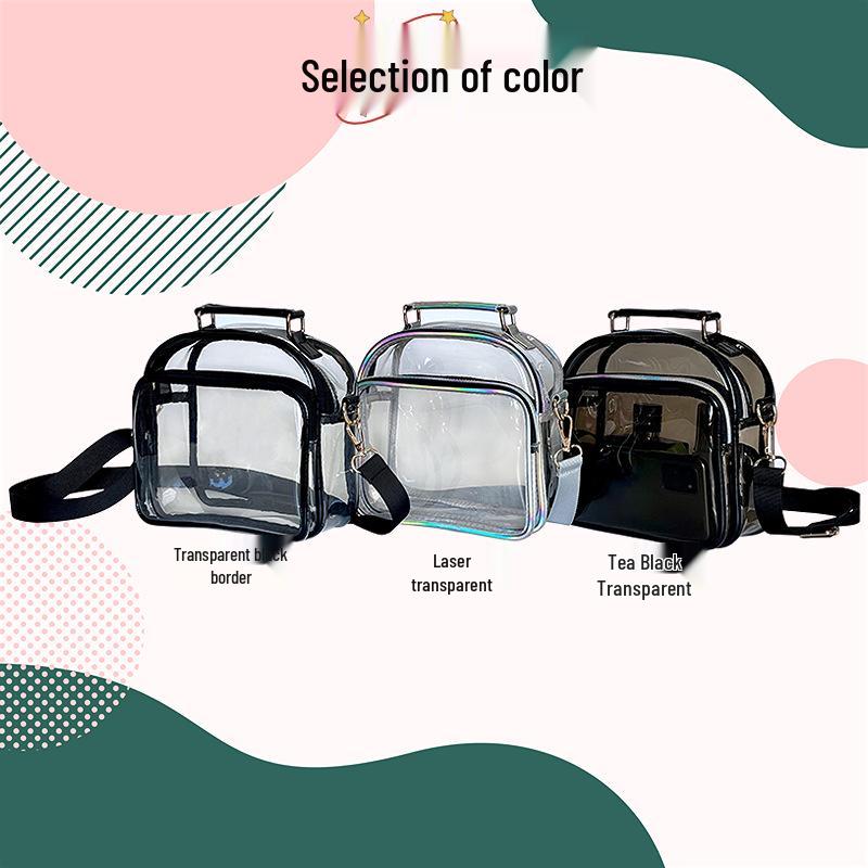 Transparent PVC Single Shoulder Crossbody Bag - Simple Women's Jelly Doll Bag