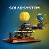 Non-Toxic New Technical Universe Solar System Planet Earth And Moon In Orbit Diy Building Blocks Model Birthday Christmas Halloween Gifts