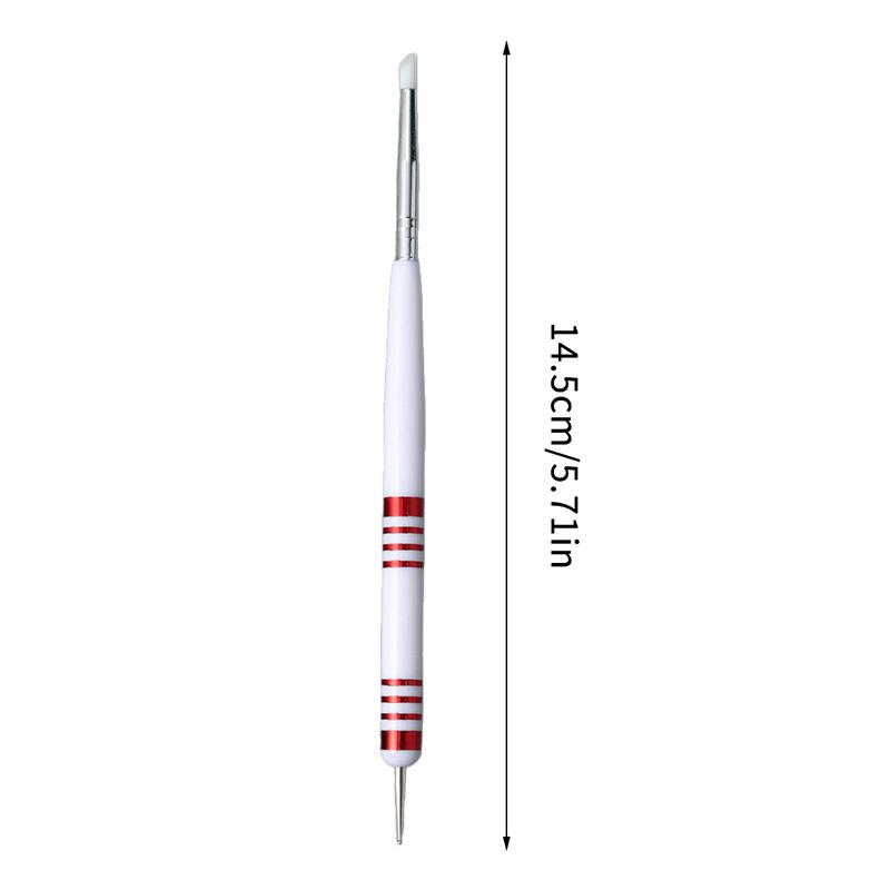 5Pcs/Set 2-Way Silicone Nail Art Pen Carving Emboss Hollow Gel Shaping Nail Brush Diy Dotting Pen Manicure Drawing Painting Tool