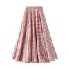 High-end Temperament Polka Dot Skirt Women's New Drape Casual and Thin A-word Pleated Long Skirt D
