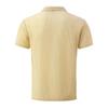 Men's Summer High-End Mesh Ice Silk Short Sleeve Polo Shirt Breathable Lightweight Casual Top with Palm Tree Embroidery