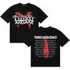 ALIENATION 2025 TOUR TEE THREE DAYS GRACE Tshirts Cotton Harajuku Short Sleeve Tshirt Unisexs Women Y2K ONeck Gothic Cozy T Shirt