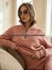 Autumn/Winter Oversize Lapel Half-Zip Slimming Hoodie - Comfy Outdoor Commuter Top